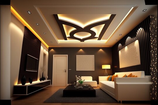 False Ceiling  interior decoration in karaikudi